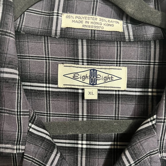 Eighty Eight 88 XL camp hiking shirt silver black - Picture 3 of 4